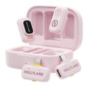 Hollyland LARK A1 Combo (Cloud Pink, USB-C + Lightning) - zestaw mikrofonów bezprzewodowych z etui